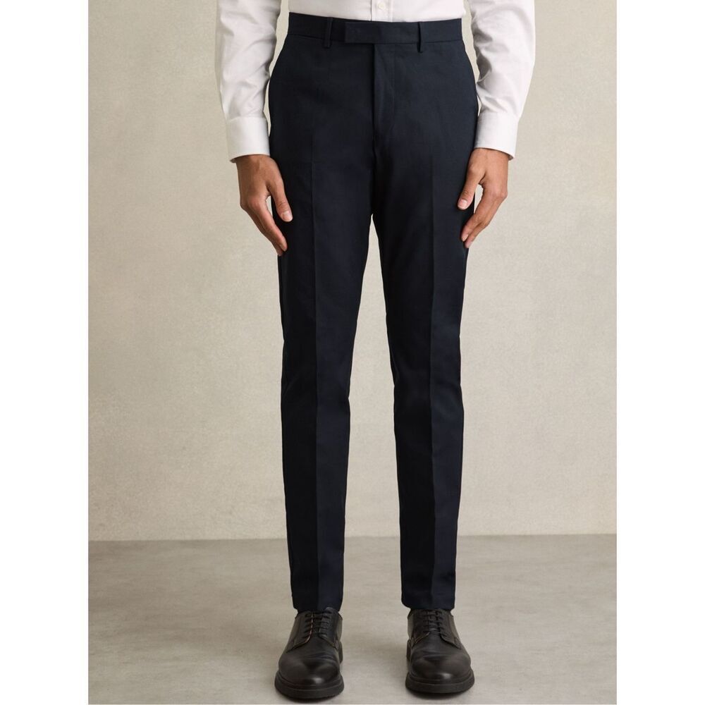 Reiss Eastbury Men’s Slim Fit Cotton Blend Chinos in‎ Navy Size 30
